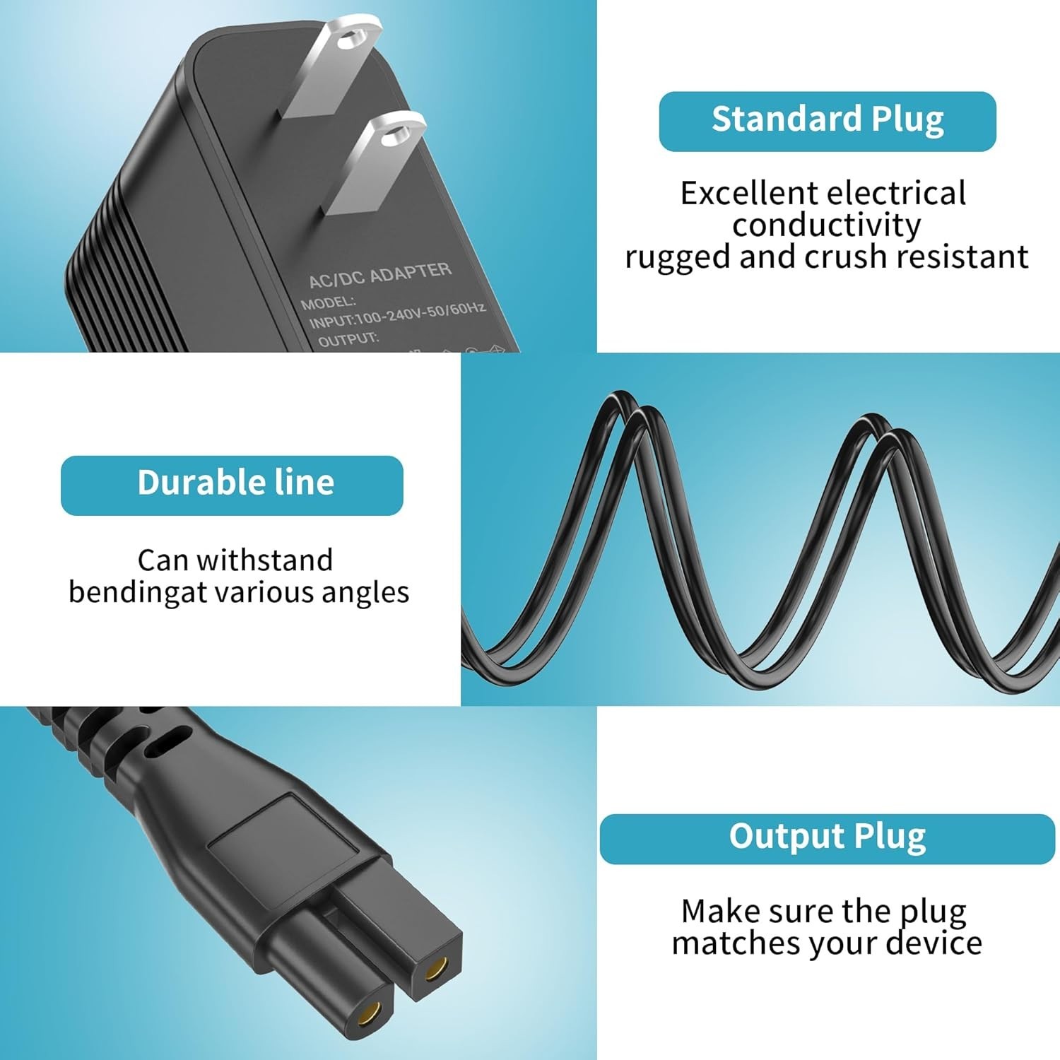 Secure 12.6V AC Charger Compatible with Winny 200 SE HJ1102 Robotic Pool Cleaner