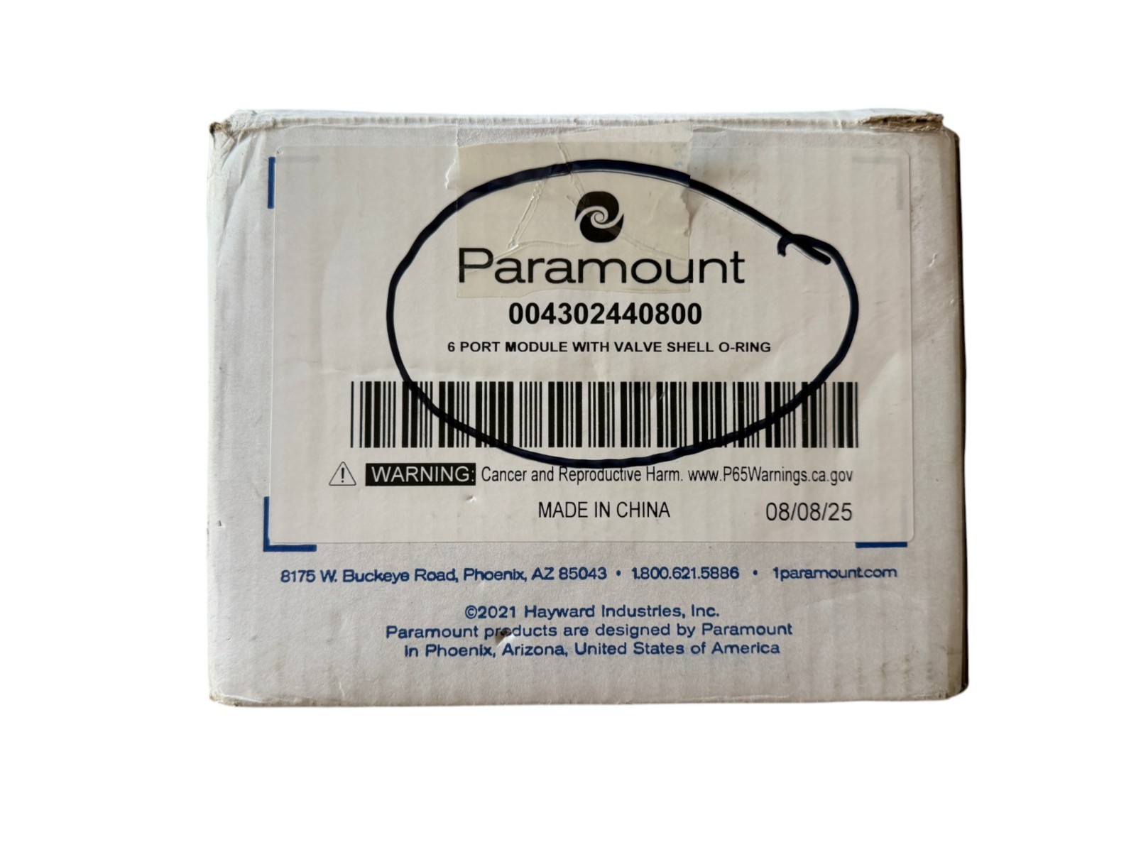 Paramount 004302440800 OEM 6 Port Water Valve Module w/ Valve Shell O-Ring USED