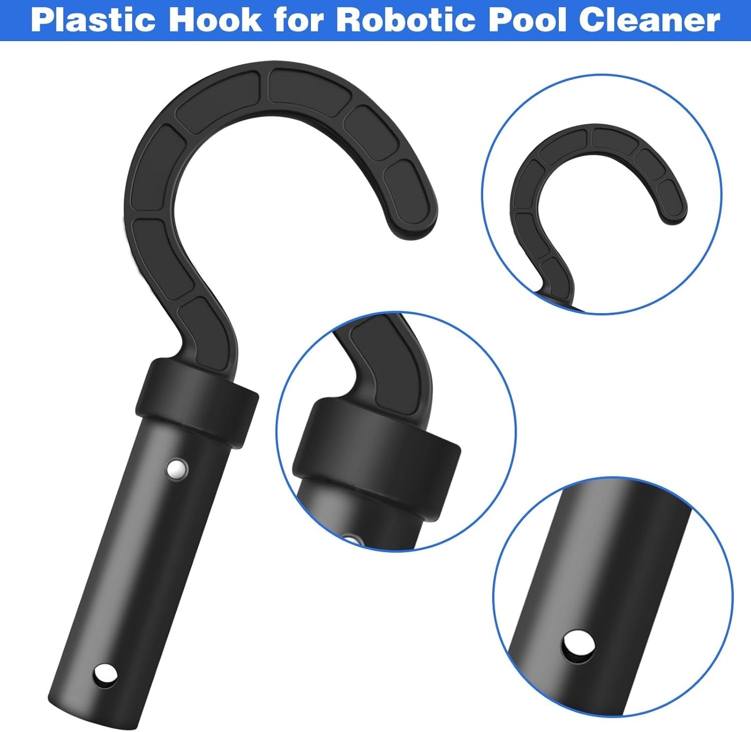 Pool Retriever Hook for Robotic Pool Cleaner Accessories Plastic Black