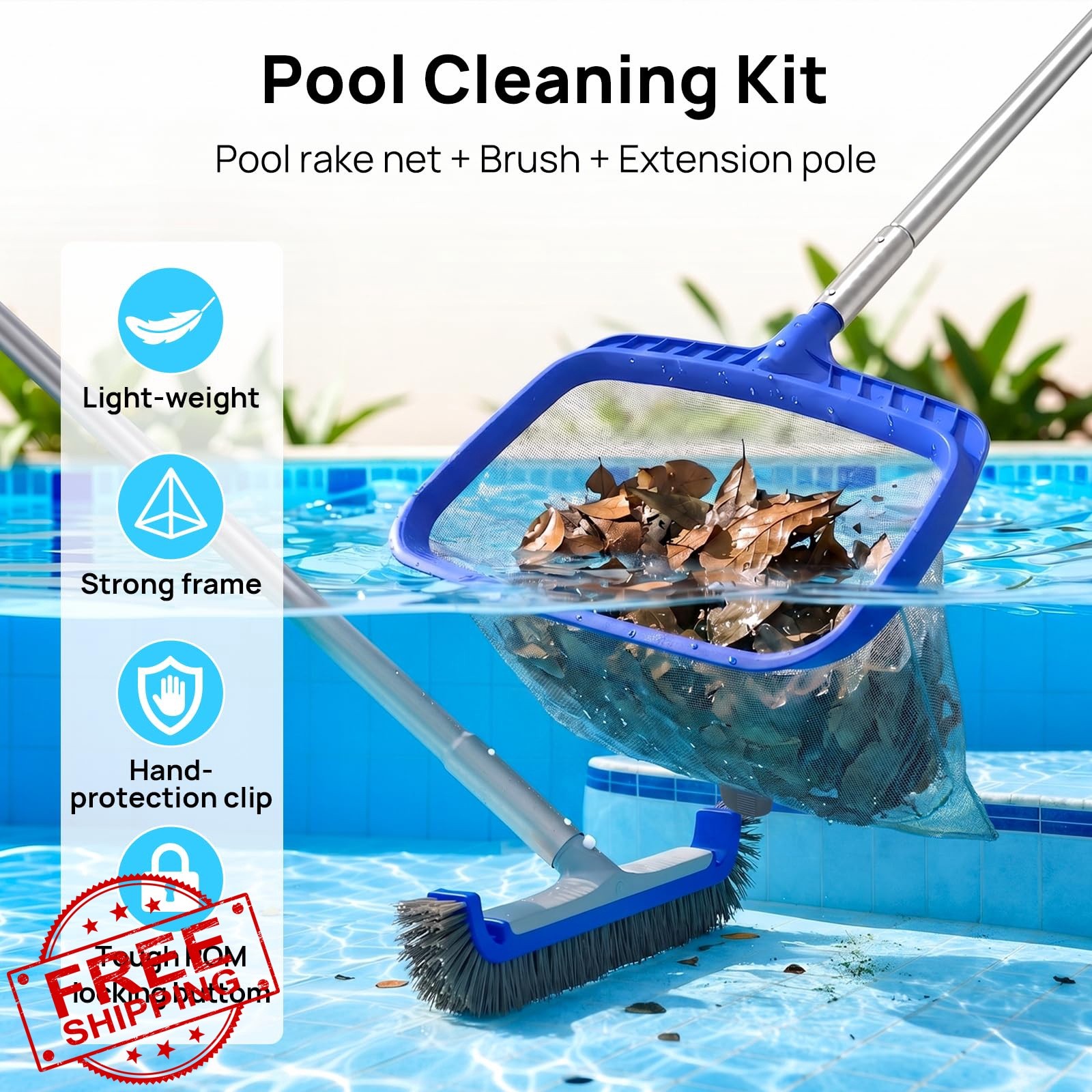 Consciot 3PCS Pool Cleaning Kit