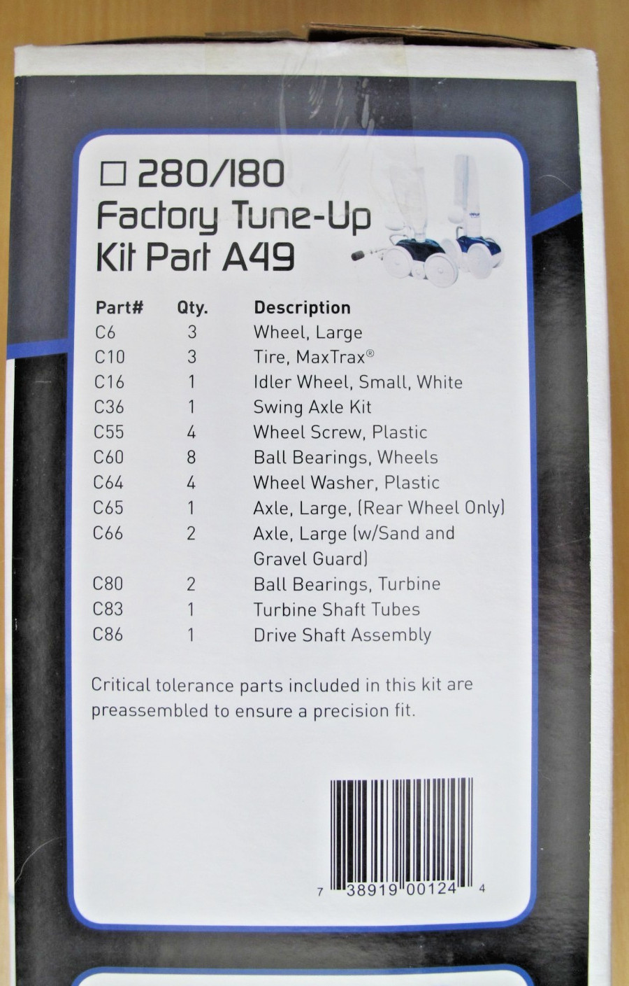 Polaris A49 Factory Tune-Up Kit for 280/180 Pool Pressure Cleaners