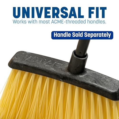 Sparta Duo-Sweep Flagged Angle Broom Head with Frayed Bristles, Heavy Pack of 1