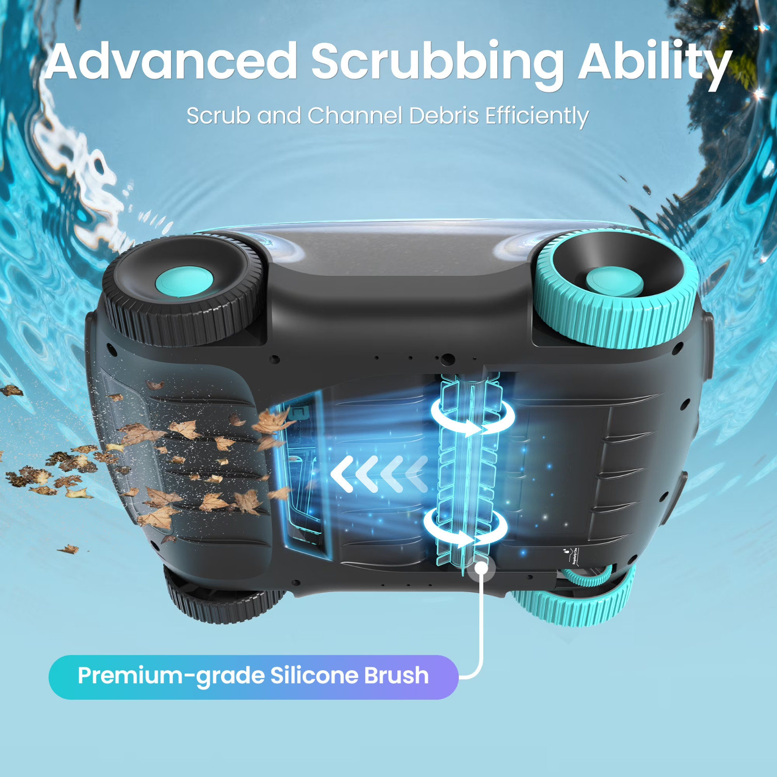 Aiper Scuba 1100W Cordless Robotic Pool Cleaner for Above-ground and Flat-floore
