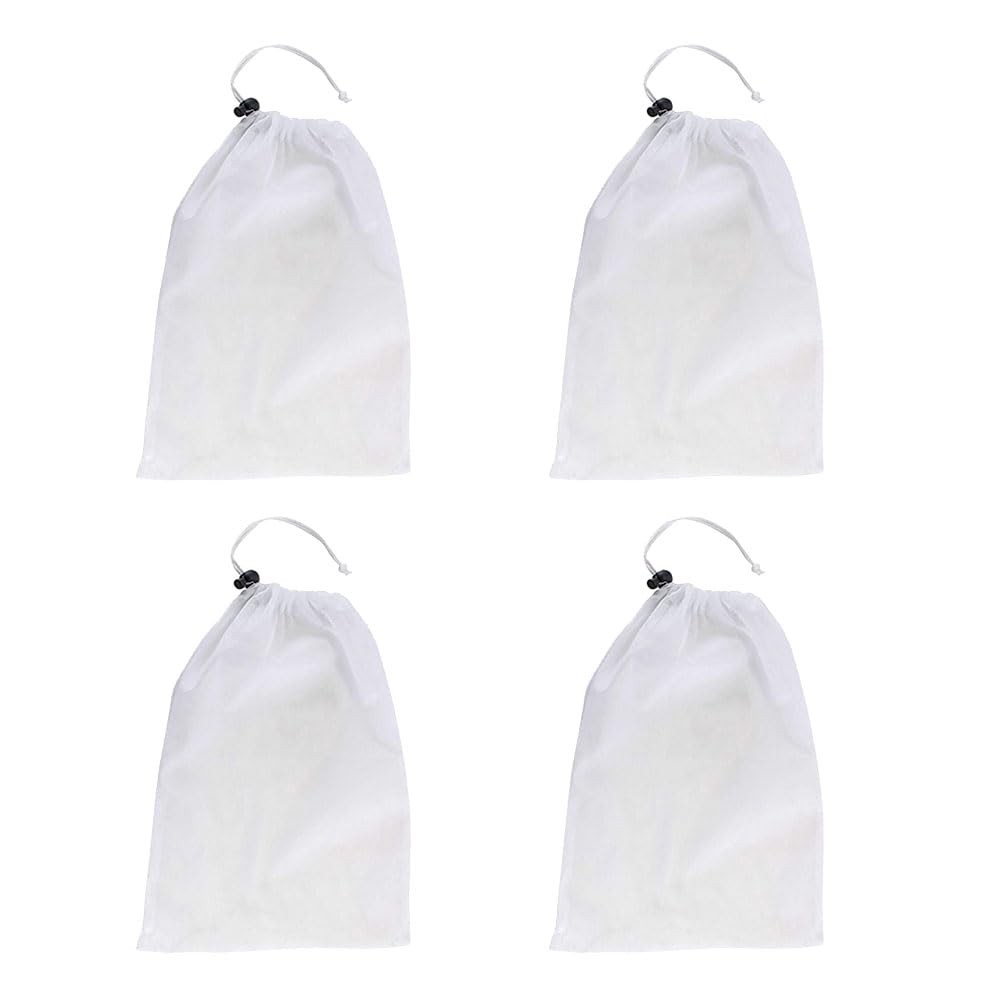 4 Pcs Pool Vacuum Mesh Bag Pool Cleaner Bags Drawstring Fine Mesh Bag Leaf Fi…