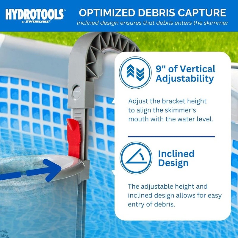 Intex Pool Skimmer Easy Install Automated Debris Removal UV Resistant Durable US