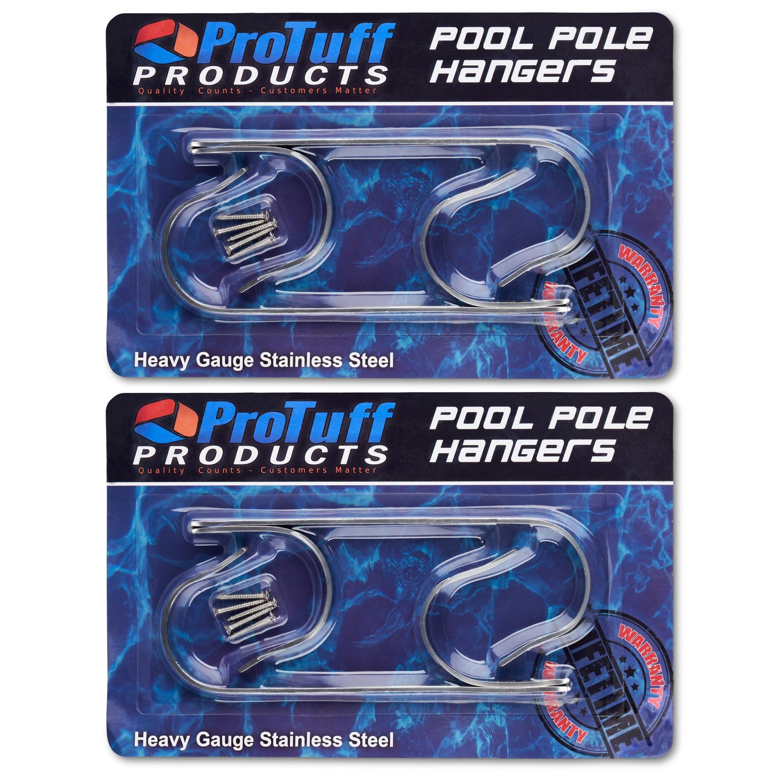 ProTuff Pool Pole Hanger Set â€“ 2 Pack â€“ Unconditional 490 Promise &#
