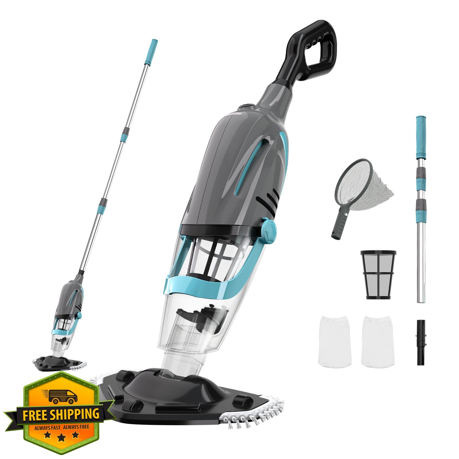 VERVEWAVE Pool Vacuum Light Gray