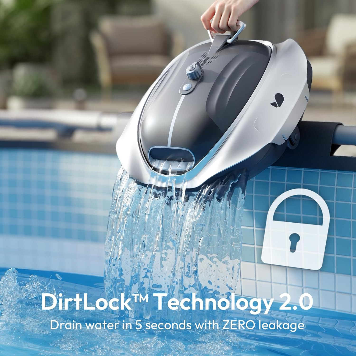 Bubot 300P Cordless Pool Vacuum for Above Ground Pool, Robotic Pool Cleaner with