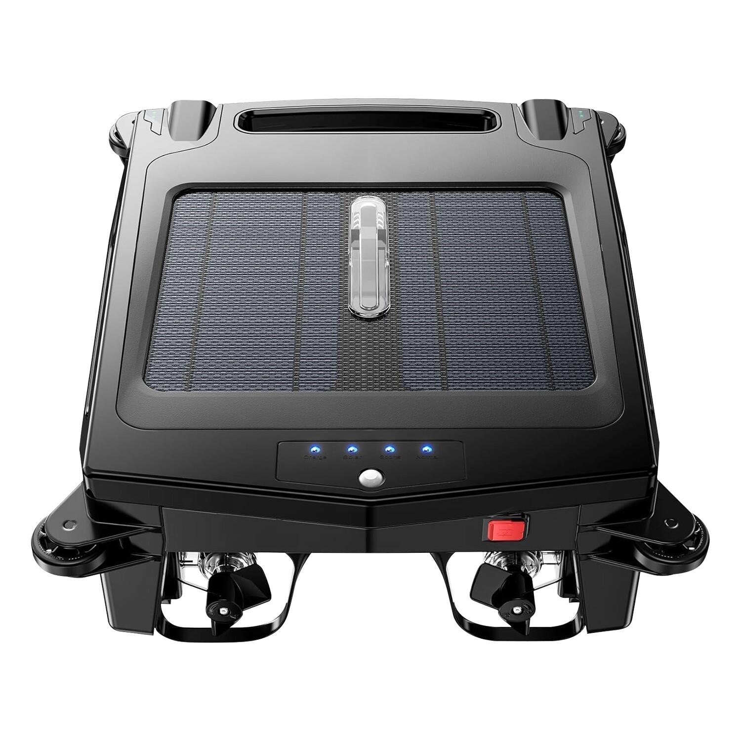 Solar Powered Auto Robotic Pool Surface Skimmer Cleaner w Cleaning Battery Power