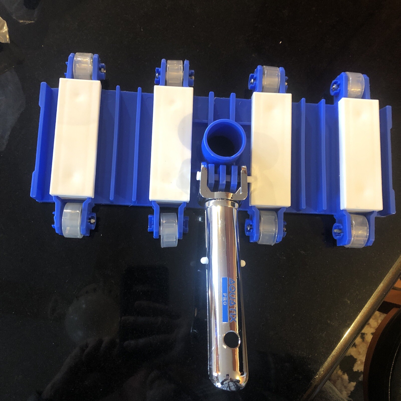Aquatix Pro Pool Vacuum Head with Wheels, 14&Prime; Heavy Duty Model, Aluminium Handle