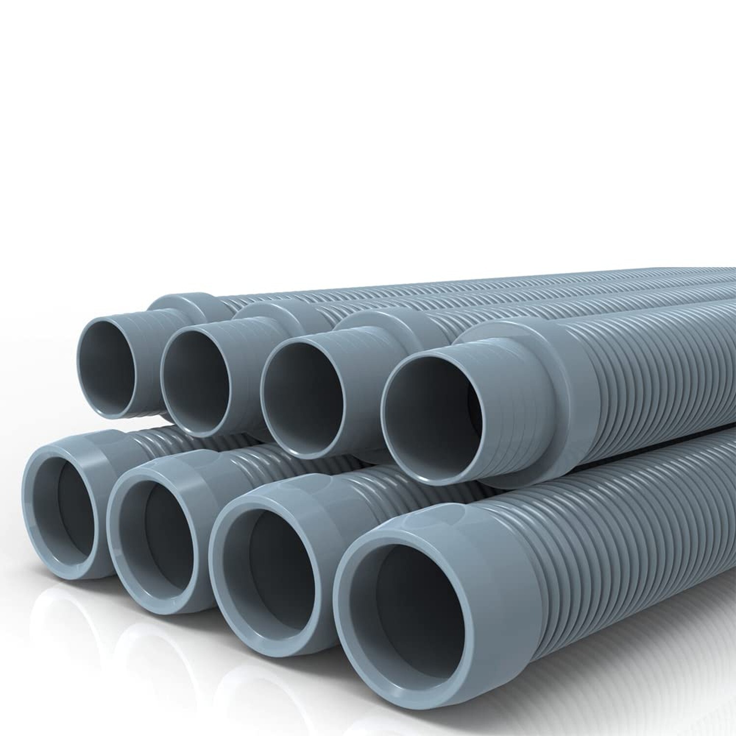 Poolvio Professional Swimming Pool Vacuum Cleaner Hose -1.5” 8 Piece Hoses fo…