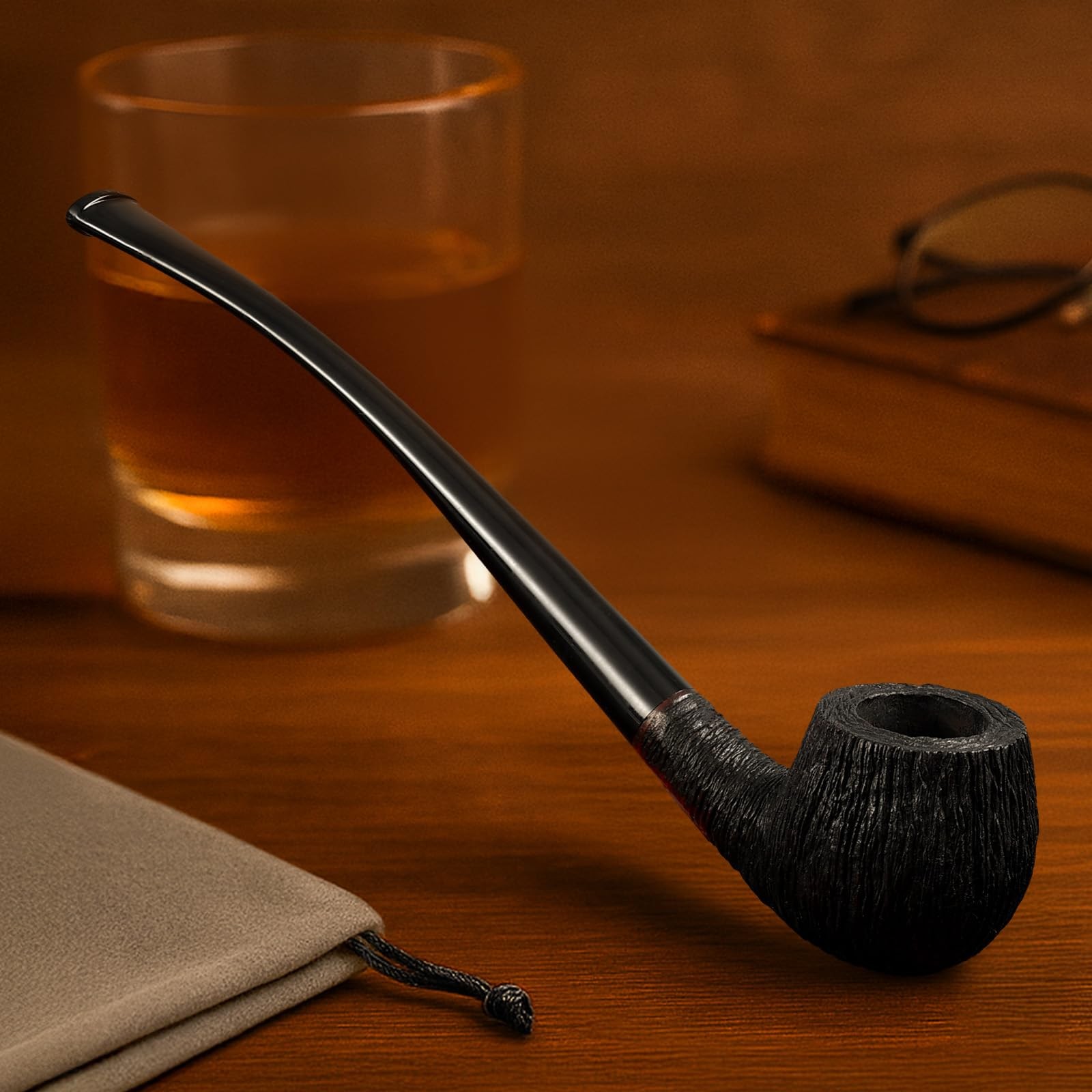 Joyoldelf Smoking Pipe Set, 27 Piece Heather Wood with 26-piece Acc