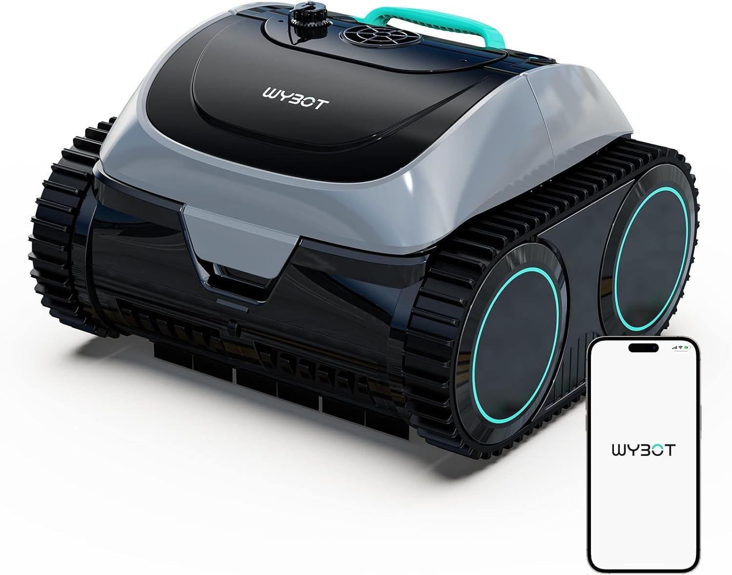 WYBOT C1 Plus Robotic Pool Cleaner Cordless App Control 4-in-1 Vacuum 3308GPH