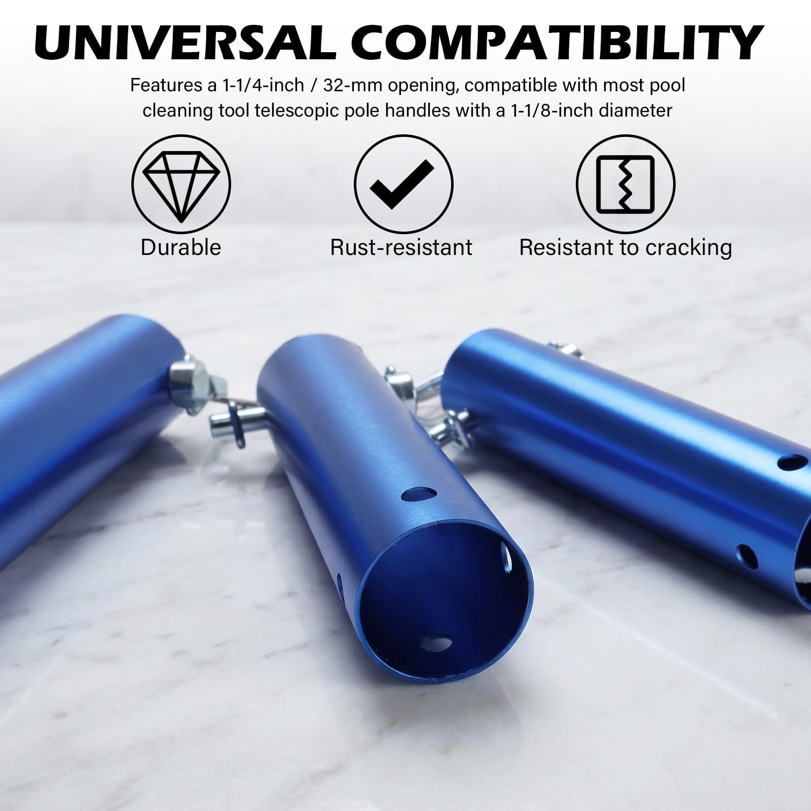 Pool Tool Holder and Organizer, 3 Pcs 1-1/4&Prime; Pool Cleaning Equipment Storage …