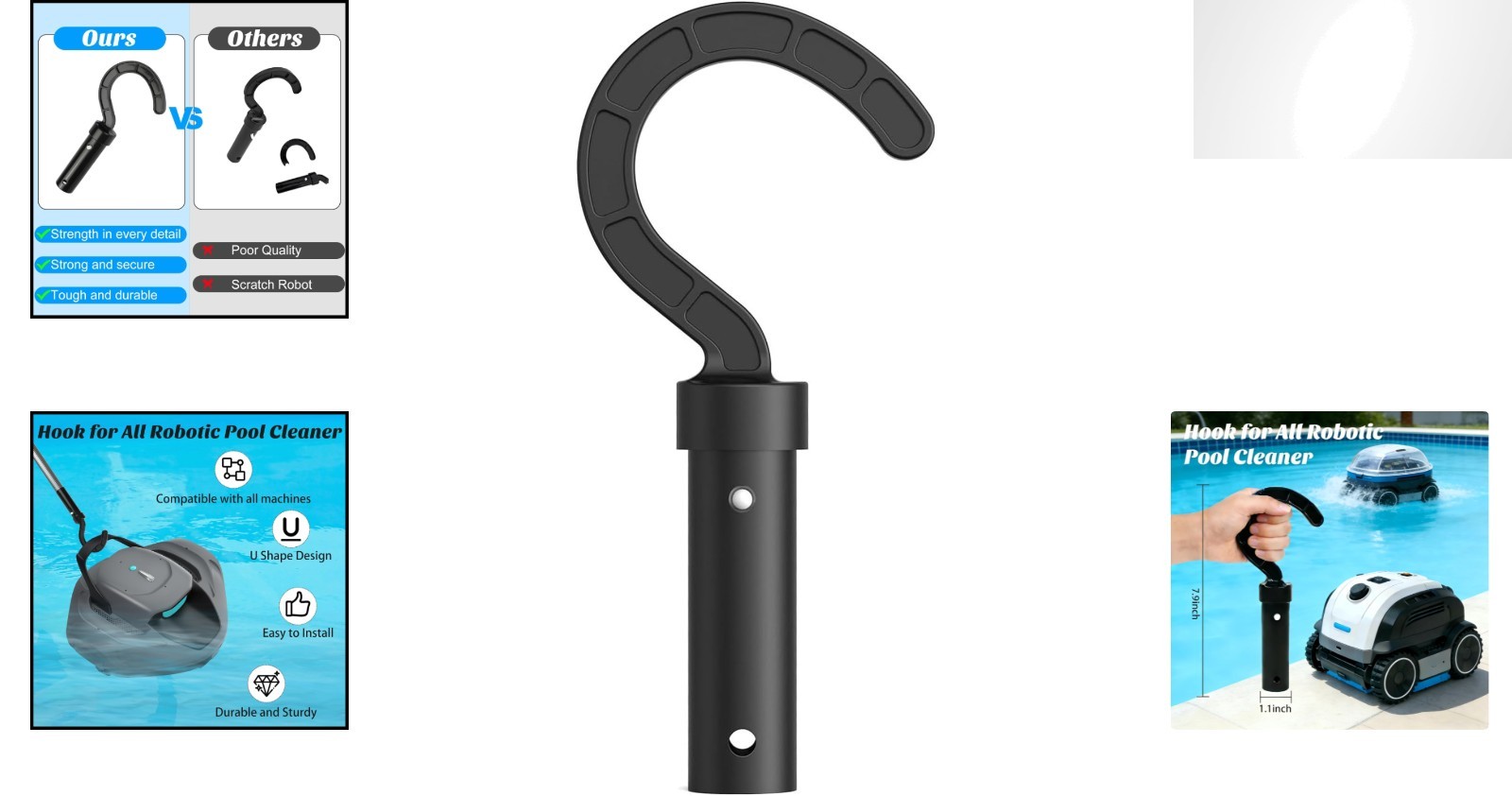 Compact Robotic Pool Cleaner Hook – User-Friendly & Perfect for Pool Maintenance