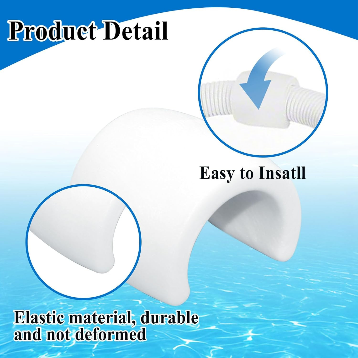 4 Pcs PVX280PK2 White Float for 2/4 Wheel Pool Cleaner Hoses, #896584000-280