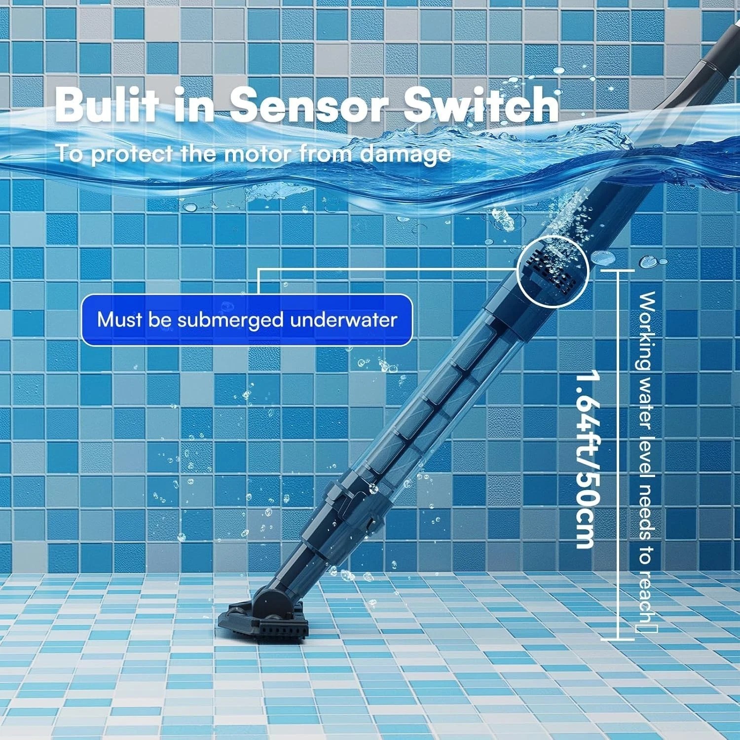 Cordless Hot Tub Vacuum Cleaner – 20W Strong Suction, Low Noise Operation