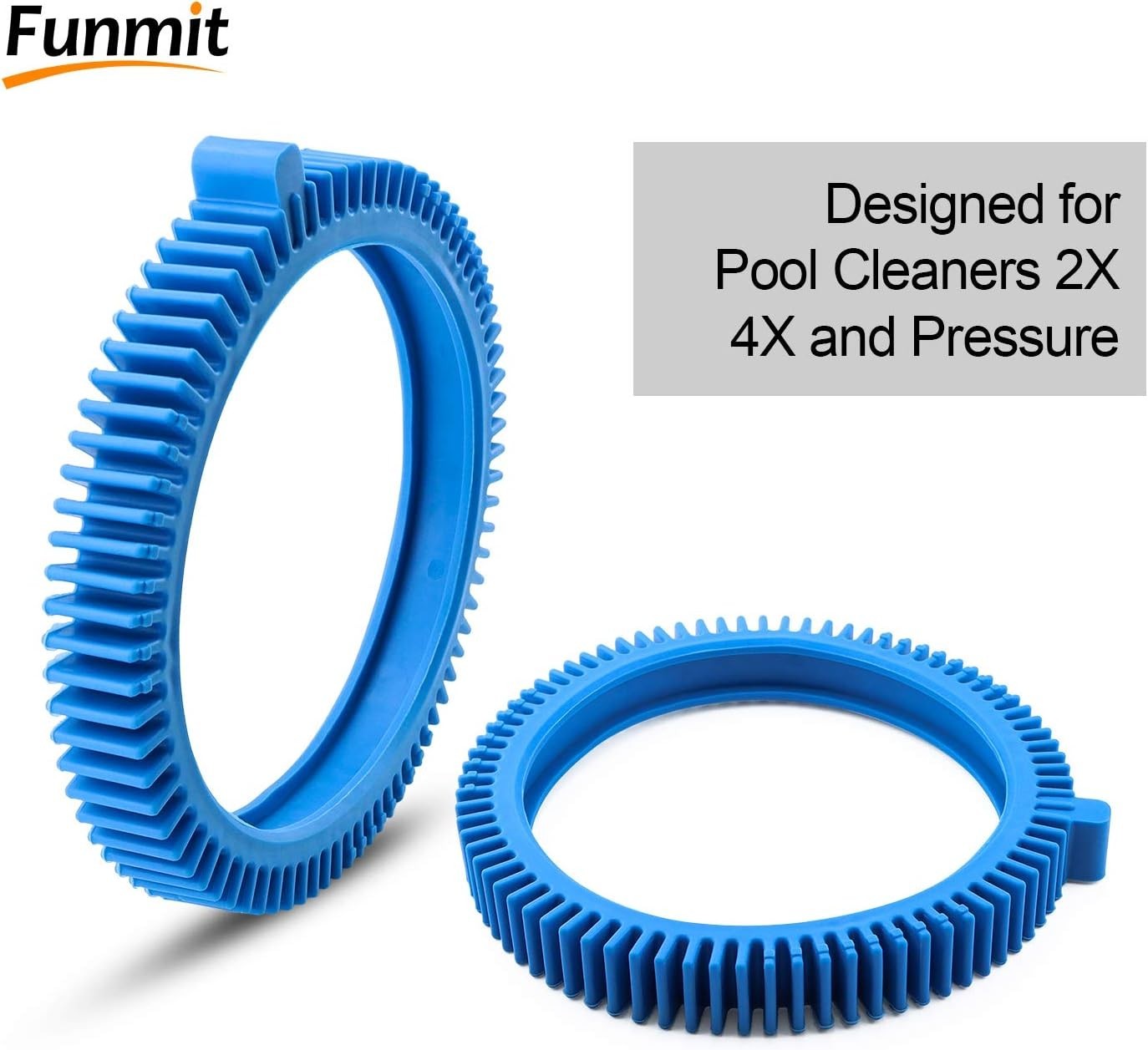 Blue Pool Vacuum Tire Kit 2 Pack for Hayward & Phoenix Cleaners, Heavy-Duty R…