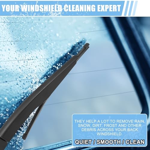 Rear Windshield Wiper Blade Arm Set Back Wiper Assembly Replacement Fit for