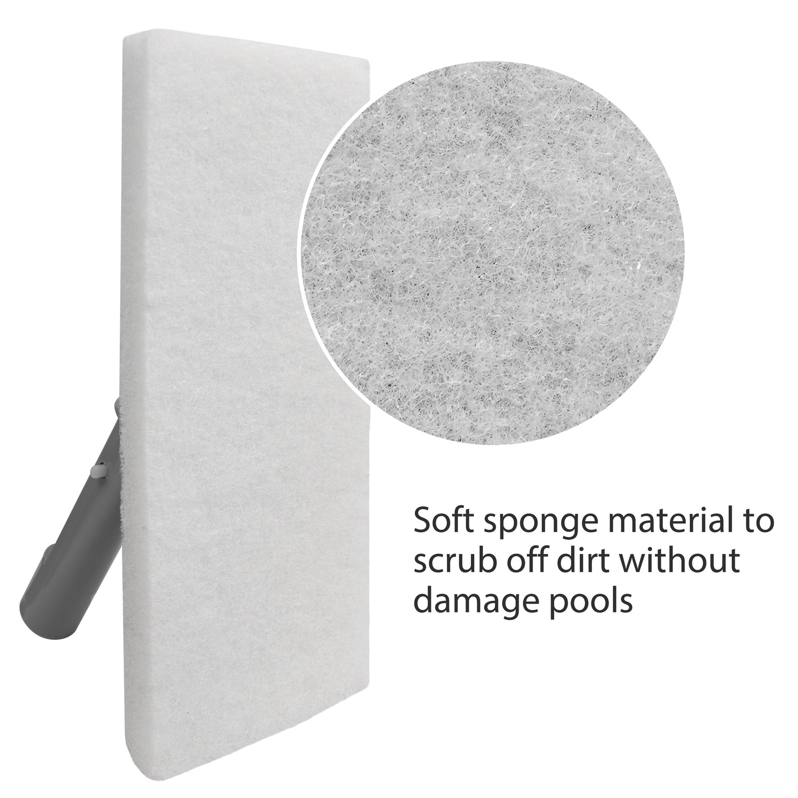 10 Inch Ergonomic Swivel Handle Foam Pool & Spa Cleaning Brush