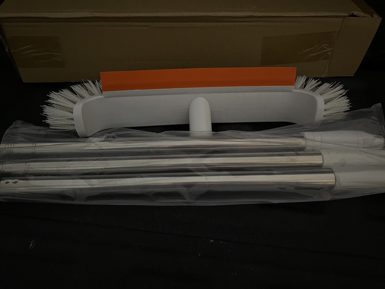 Pool brush and scrapper in one new