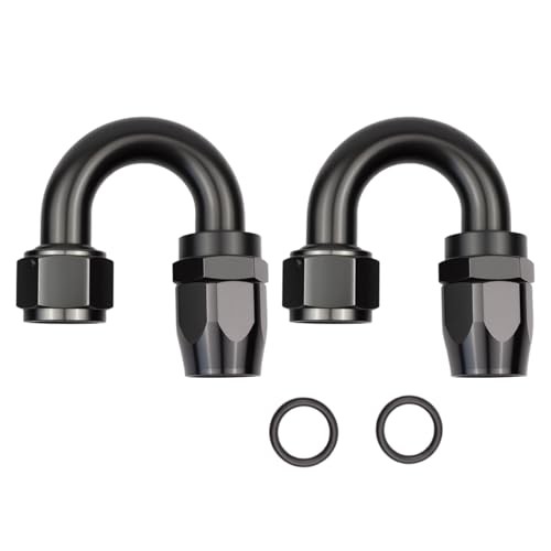 180 Degree Aluminum Swivel Hose End Fitting for Braided CPE Fuel 12AN 180Degree