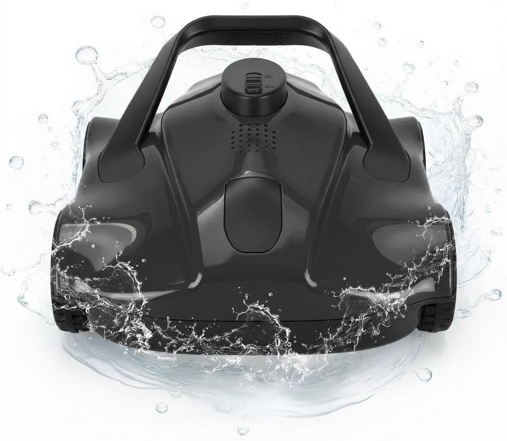 Battery Powered Pool Vacuum Robot 130Min Runtime for Above Ground Pools 860Sq.Ft