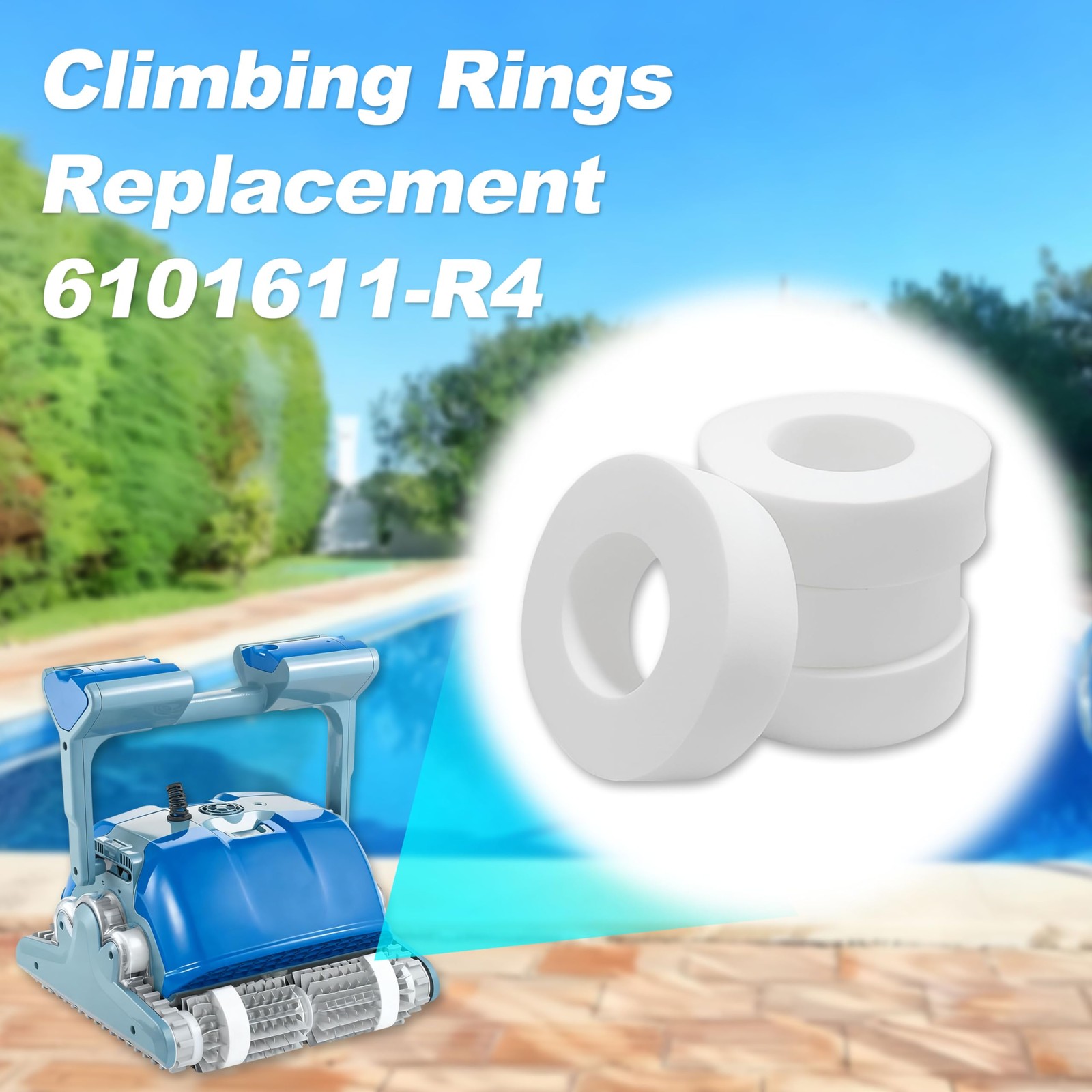 Pool Cleaner Climbing Ring Replacement for Dolphin M200 M400 M500 – 4 Pack
