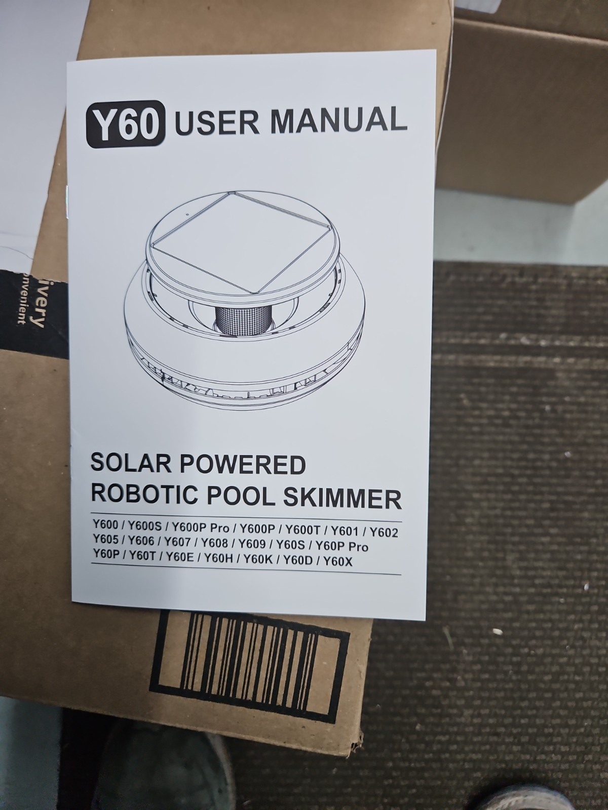 Y60 Solar-Powered Robotic Pool Skimmer – Cordless Automatic Pool Cleaner, Spo…