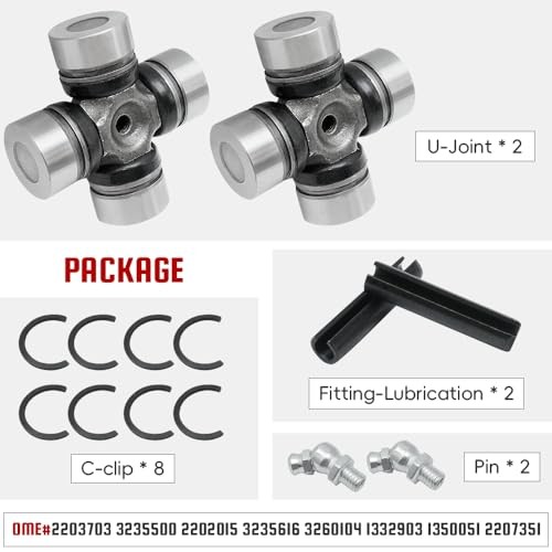 2 Set Front Prop Shaft U-Joint for Polaris ACE ATP Magnum RZR Ranger Sportsman