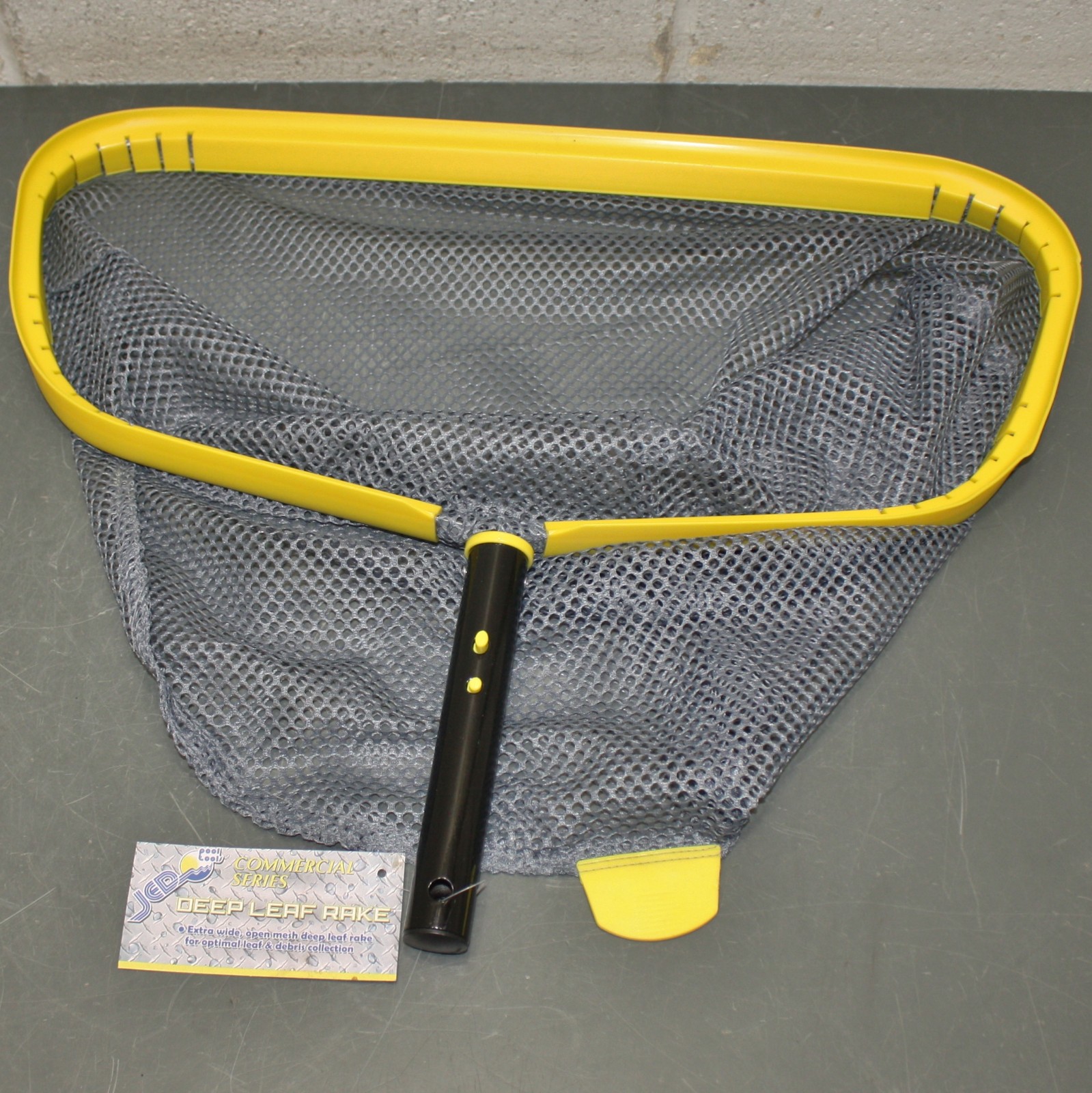 (5) Jed Pool Tools Leaf Rake Head 40-396, Black/Yellow, 22&Prime; x 19-3/4&Prime;, Aluminum