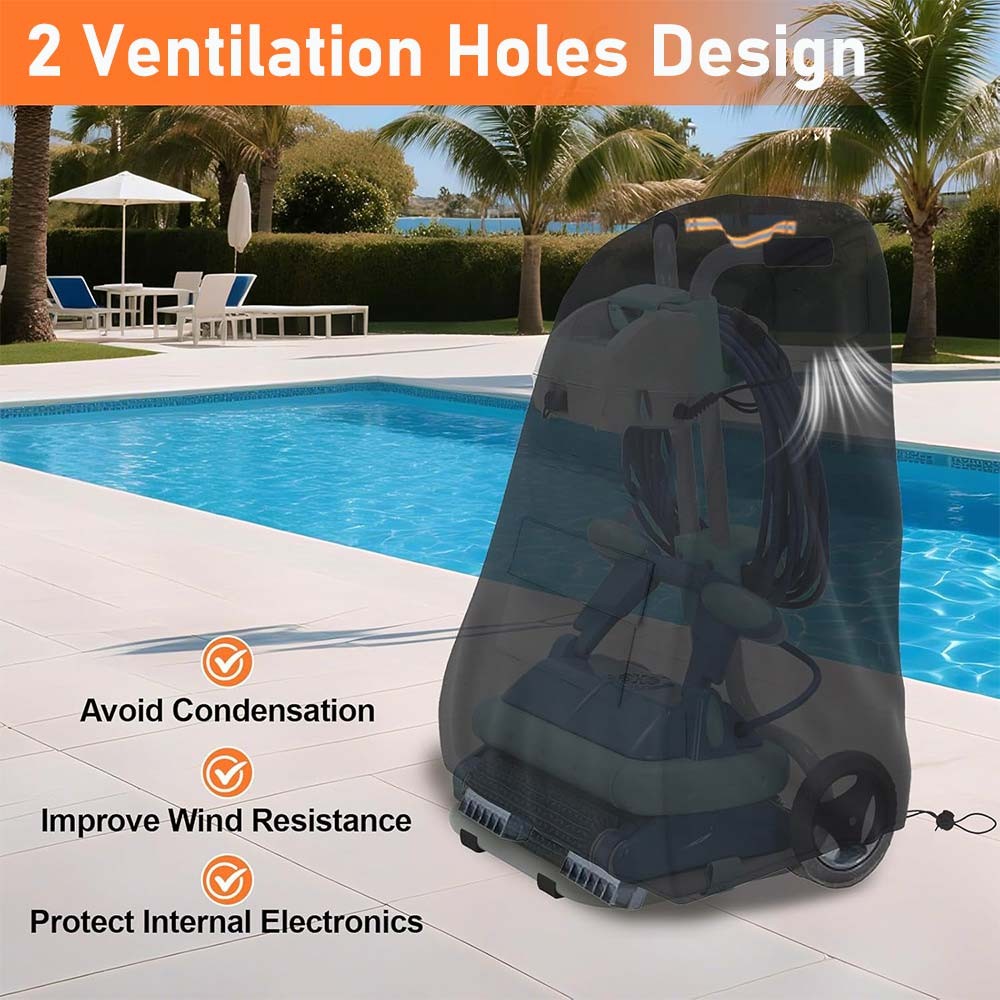 Heavy Duty Caddy Cover Waterproof Robotic Pool Cleaner UV Dust Protector Tarp