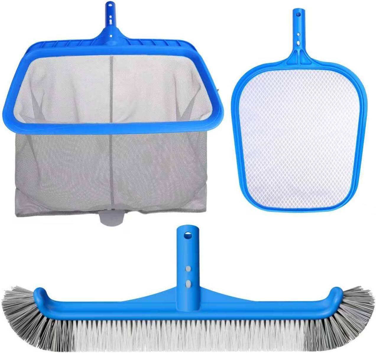 3-in-1 TidyMister Pool Cleaning Kit – 18 » Pool Net with Deep Bag & 18 » Pool Br