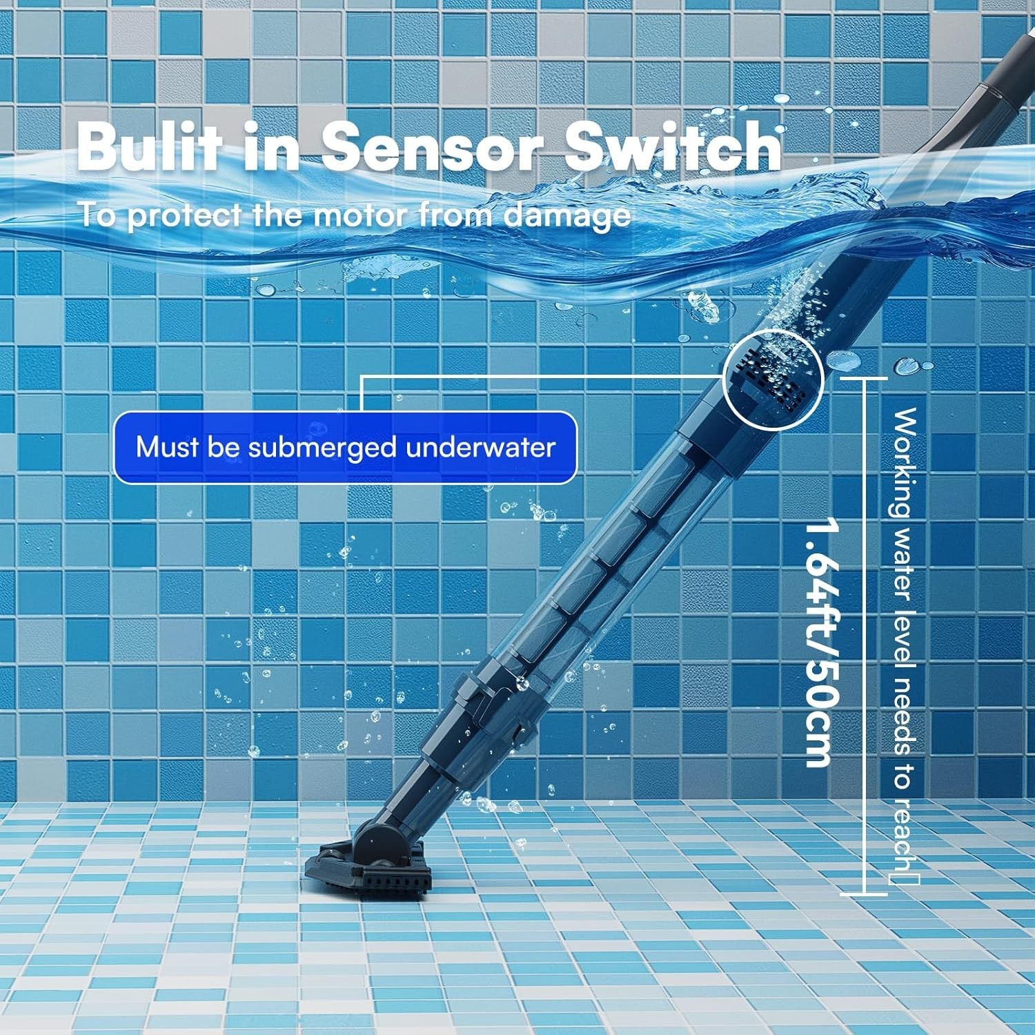 Cordless Pool Vacuum Handheld Hot Tub Cleaner 90 Min Runtime Dual Brushes