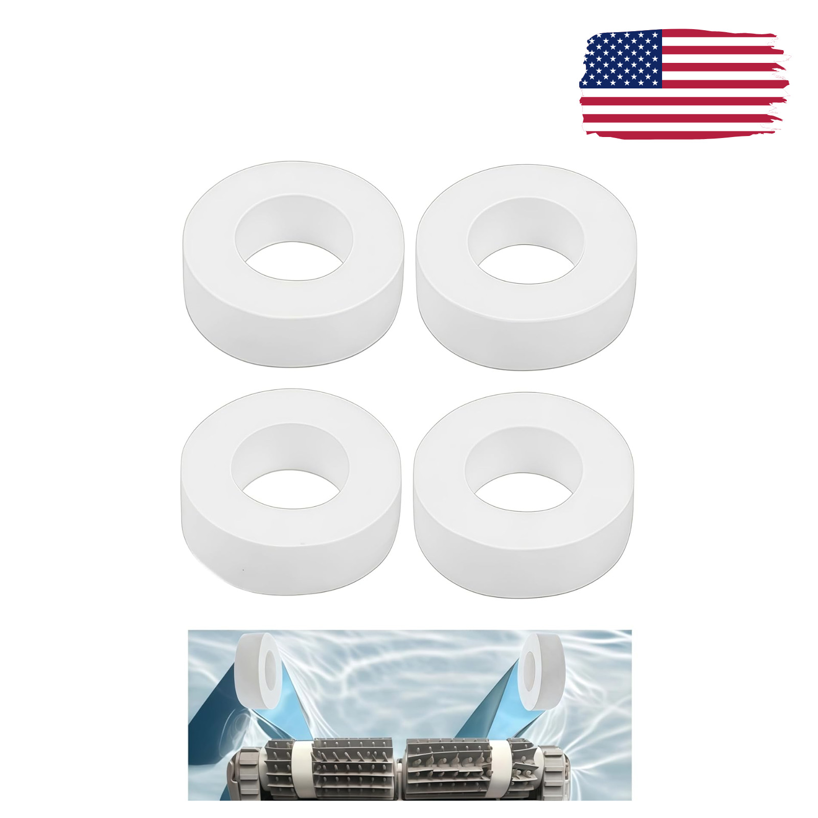 4 Pack 6101611-R4 Climbing Rings for Maytronics Dolphin Pool Cleaners.