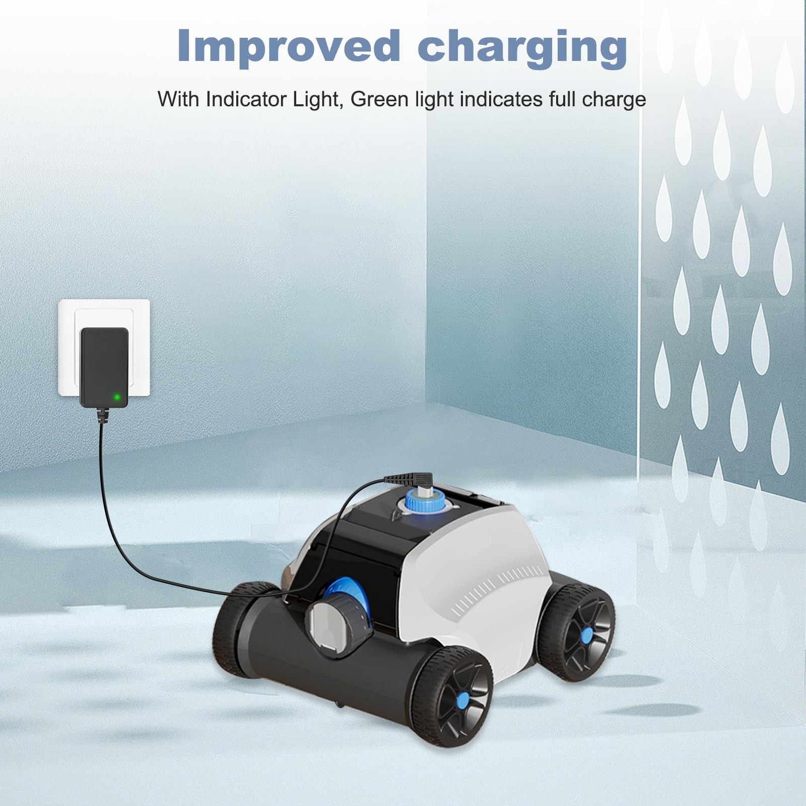 Charger Cord for Osprey 300 Pro Compatible with WYBOT C1 Osprey300Pro black