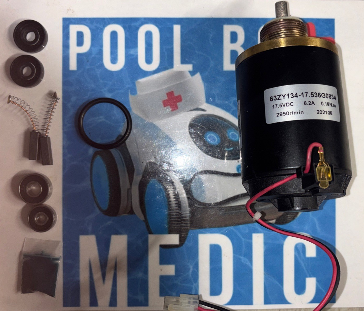 Splapool IMPELLER MOTOR PUMP REPAIR BRUSHES BEARING SEAL KIT 63ZY134-17.636G0834