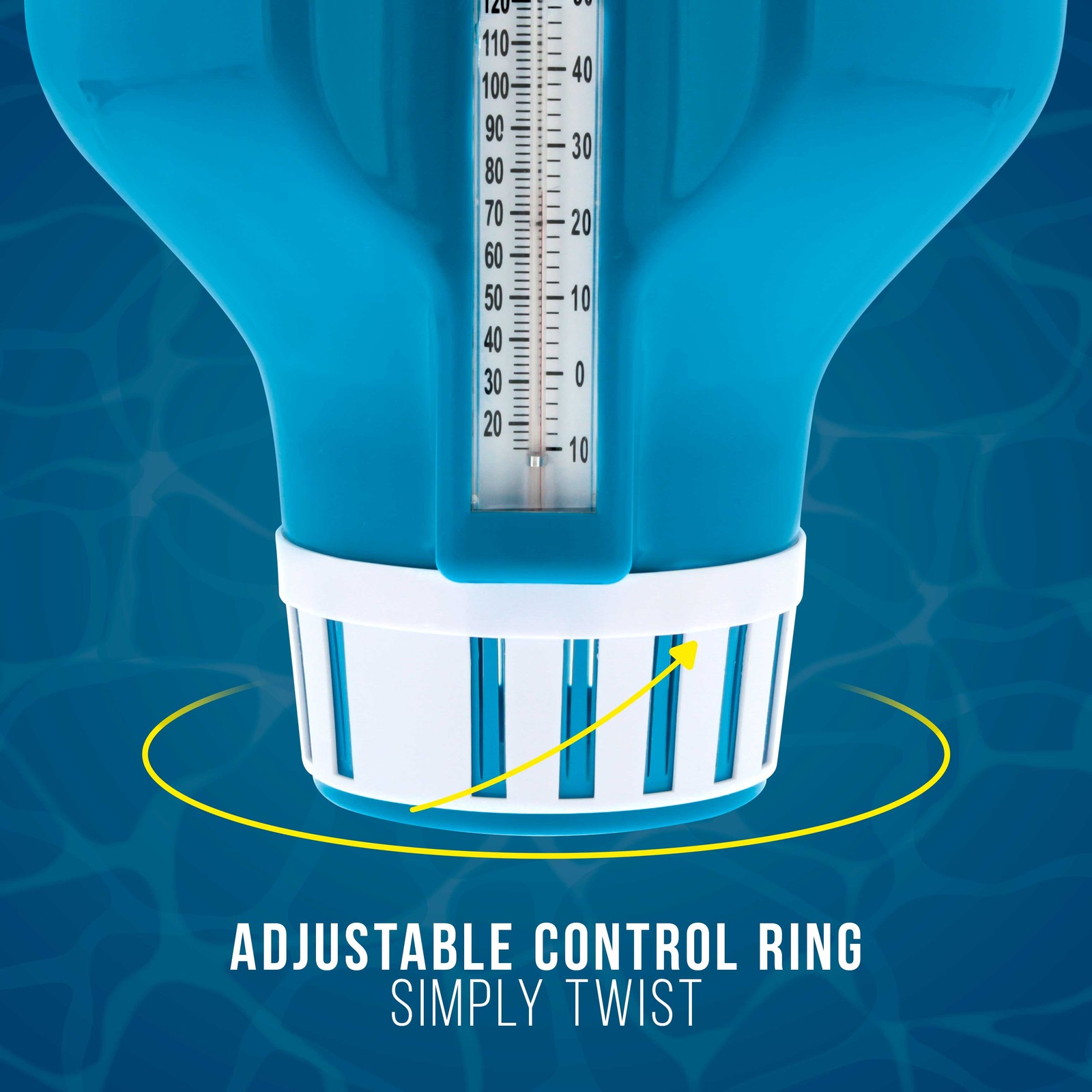 U.S. Pool Supply 7&Prime; Pool Floating Chlorine Chemical Dispenser with Thermometer