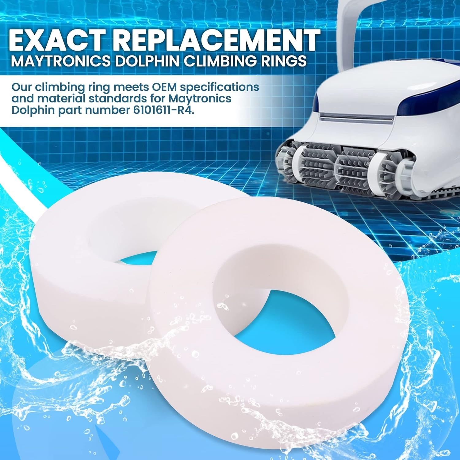 Durable Climbing Ring Replacement for M200, M400, M500 Dolphin Cleaners – 4-Pack