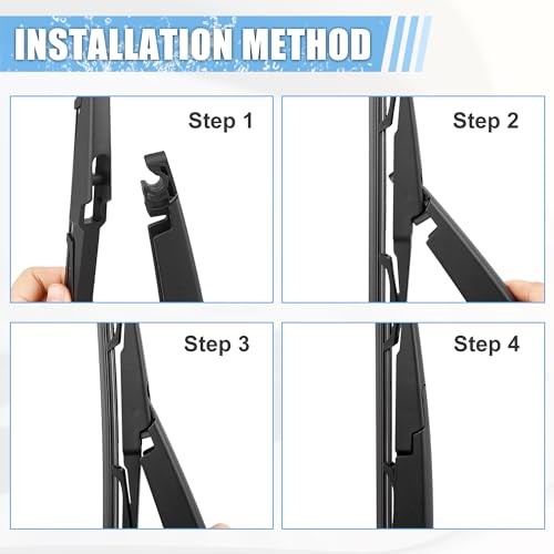 Rear Windshield Wiper Blade Arm Set Back Wiper Assembly Replacement Fit for