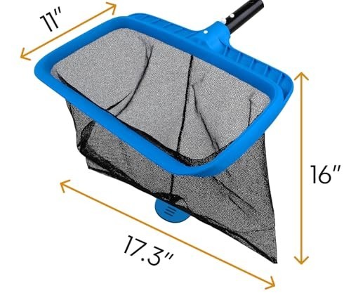 Heavy Duty Deep Pool Skimmer Net Fine Mesh Leaf Rake Cleaner Strong Frame 80 Cha