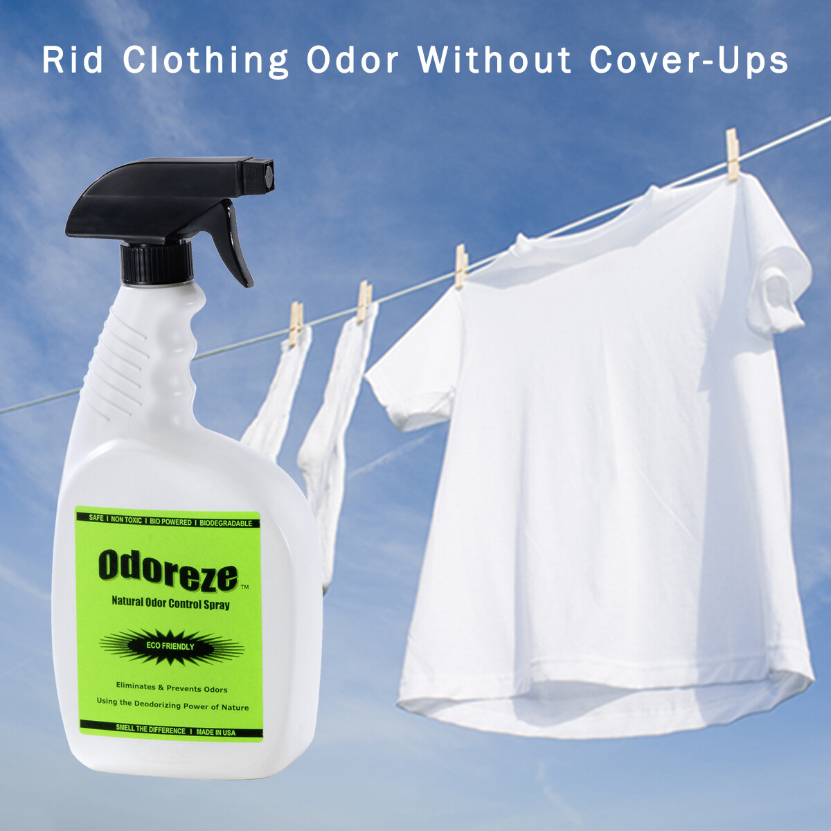 ODOREZE Natural Clothing Smell Removal Laundry Additive: Makes 64 Gal Deodorizer