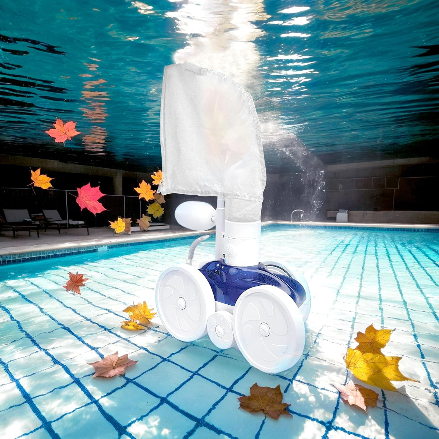 Pool Cleaner Bags, 4 Pack Pool Sweep Bag, Nylon Mesh Pool Vacuum Bag Replacement