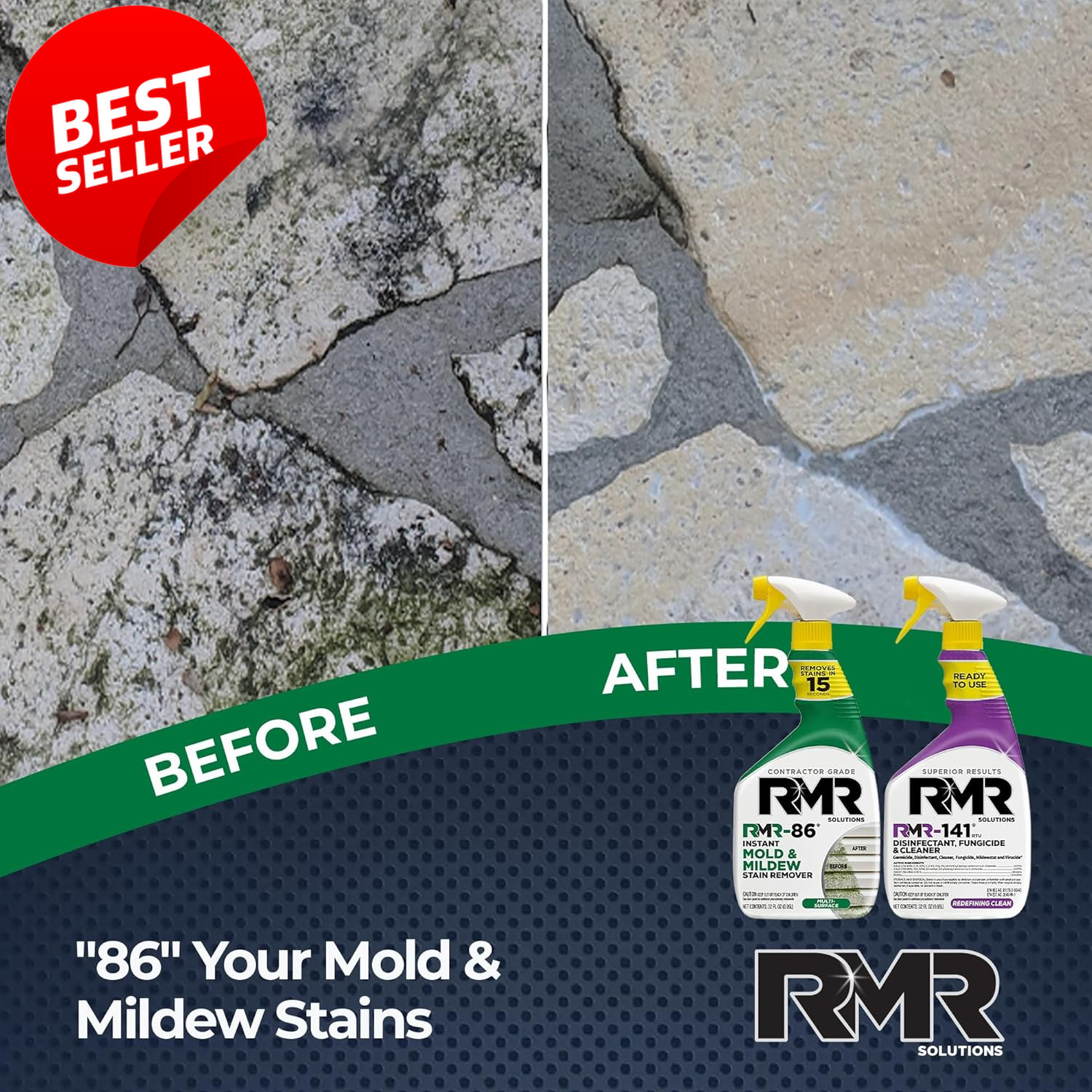 DIY Mold Remover Bundle 2x32oz Mold Killer Stain Cleaner Mildew Spray Kit US