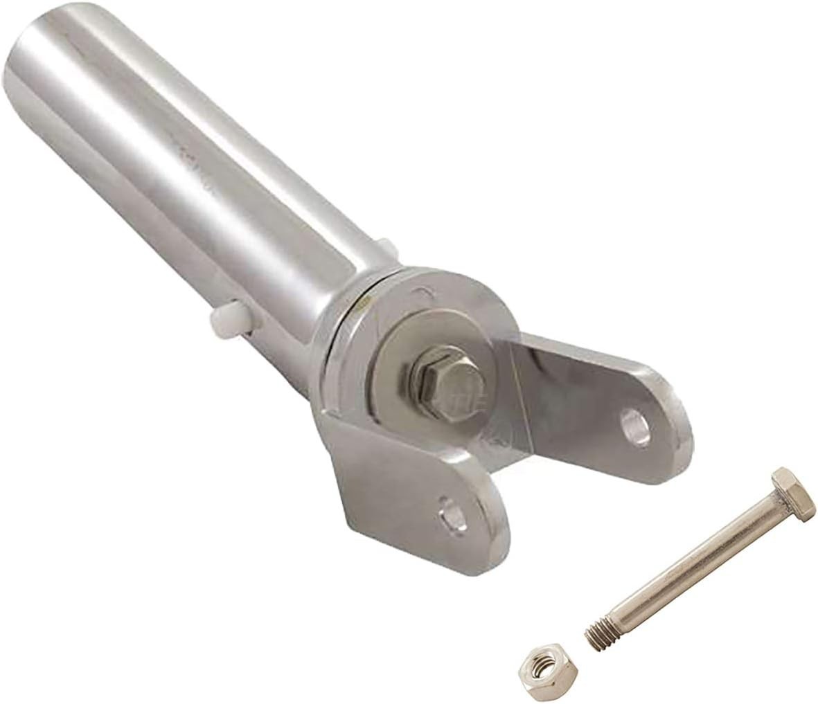 Chrome Pool Vacuum Swivel Handle – Fits Standard Heads, No Tools Needed