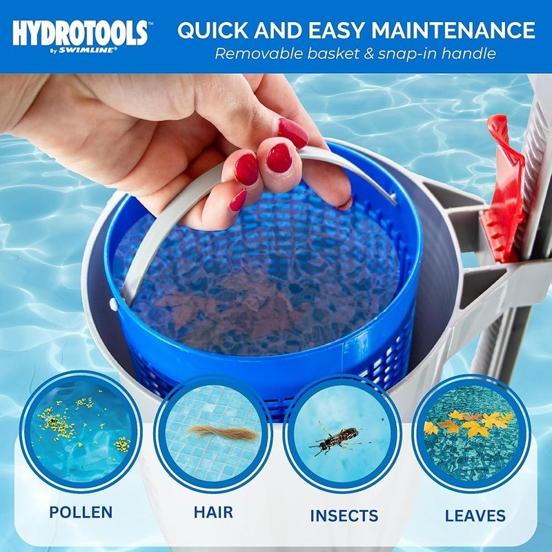 Intex Pool Skimmer Easy Install Automated Debris Removal UV Resistant Durable US