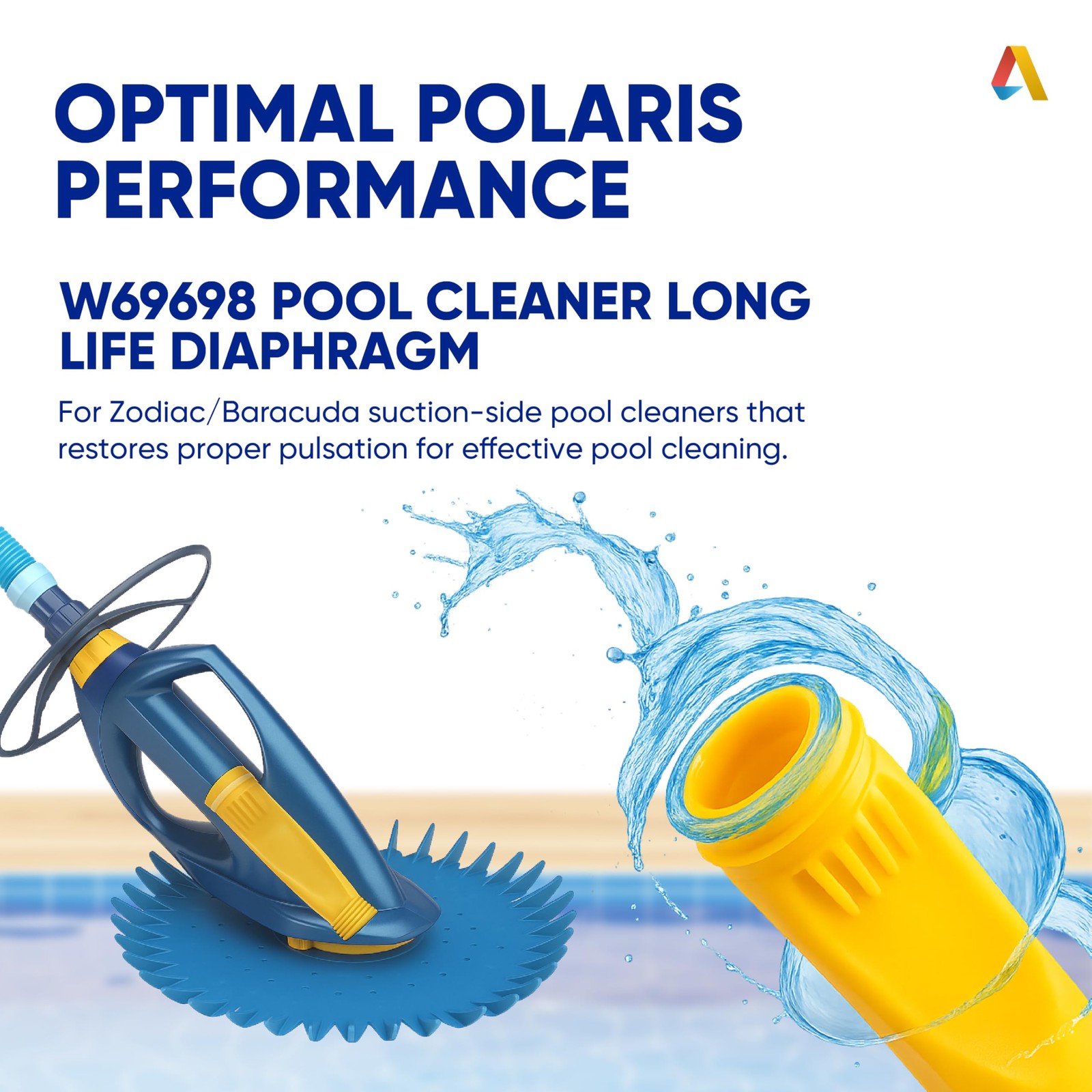 « Pool Cleaner Diaphragm W69698 Compatible with Zodiac G3, G4, Alpha 2 & 3 »