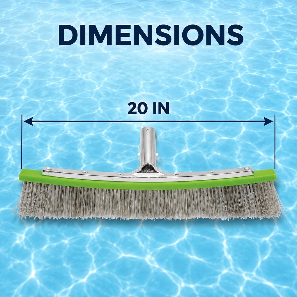Piranha 20 Inch Professional Pool Brush with Nylon