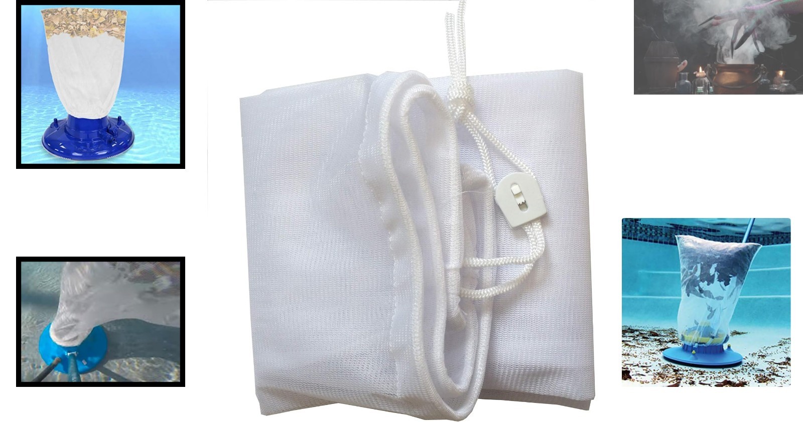 Universal Pool Leaf Catcher Bag 16&Prime;x24&Prime; with Durable Mesh Design for Clean Pools