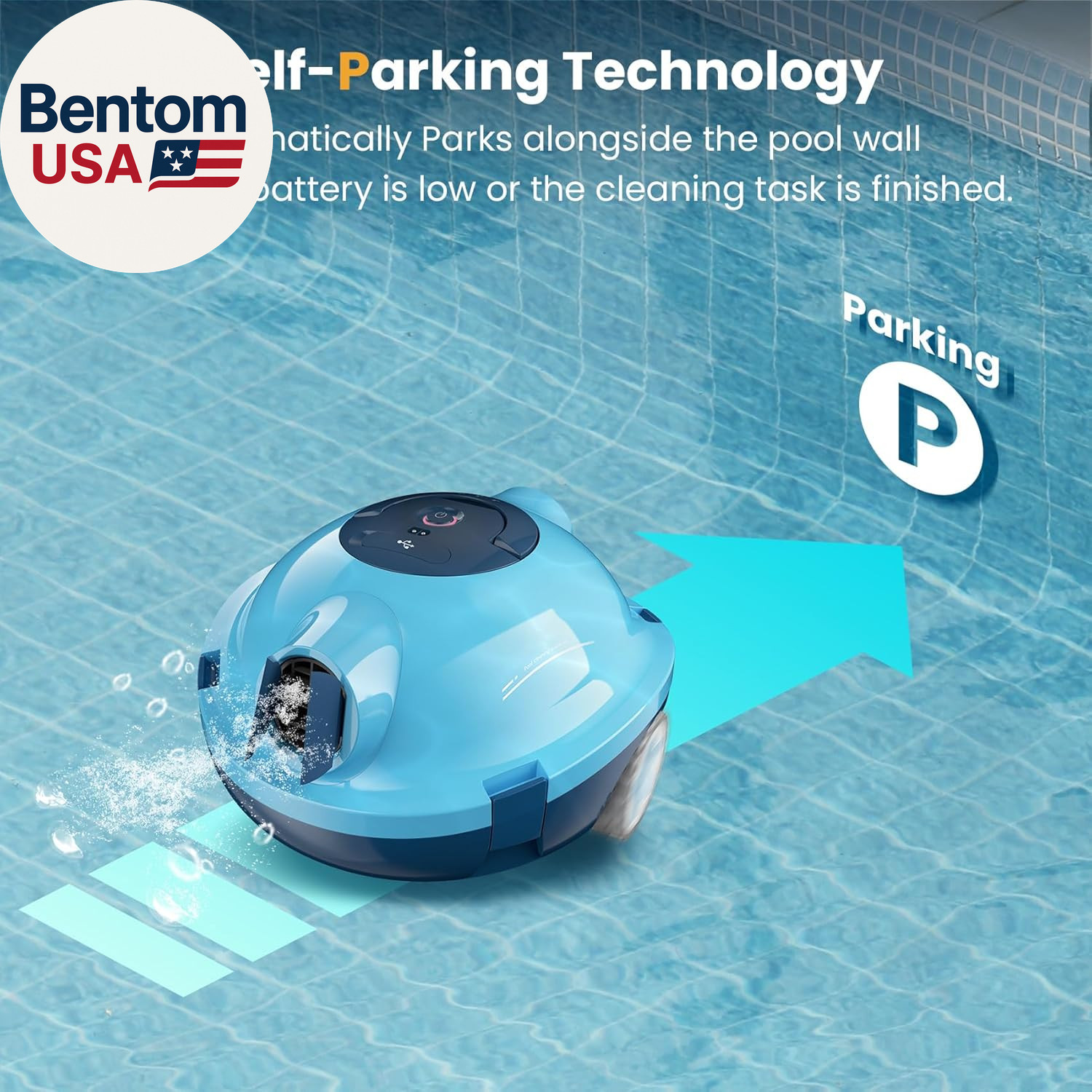 Y10 Cordless Robotic Pool Cleaner, Automatic Pool Vacuum -120 Mins Runtime, Powe